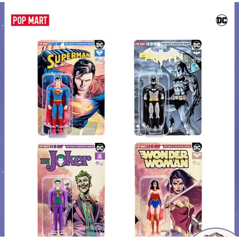 POPMART DC Heroes Trendy Figures Joker Wonder Woman Superman Batman