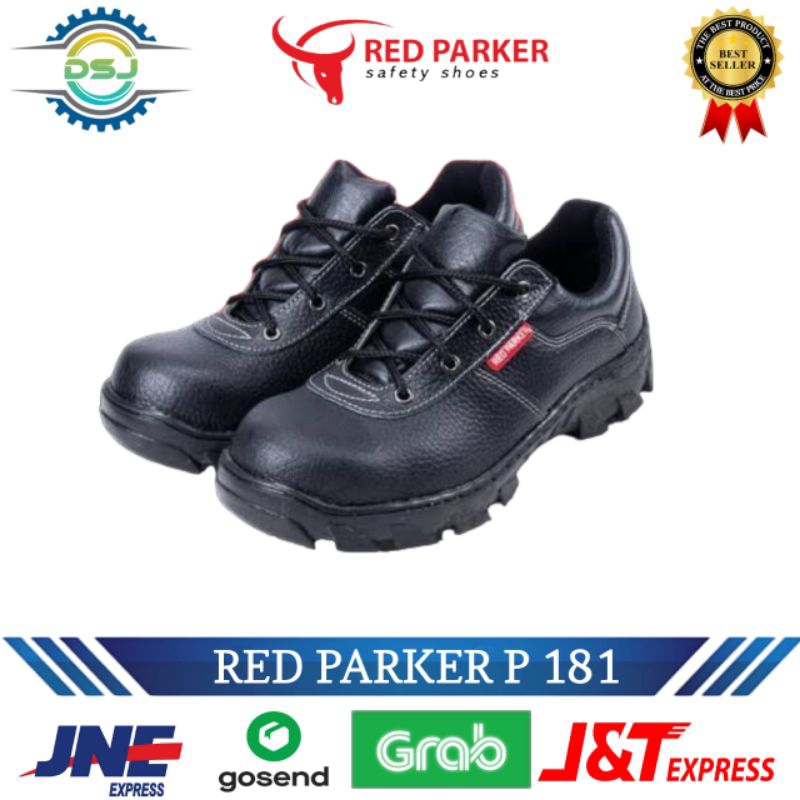 Sepatu Safety Red Parker P181 / Safety Shoes Red Parker Original (UJUNG BESI)