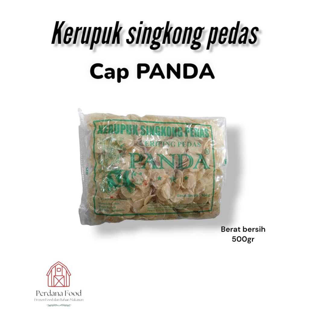 

KERUPUK PANDA 500gram / KERUPUK SINGKONG PEDAS / CERIPING PEDAS