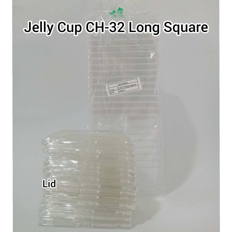 Jelly Cup / Gelas Puding 140 ml - CH 32/Mika Puding acrilic/CH32 (Mika long square )