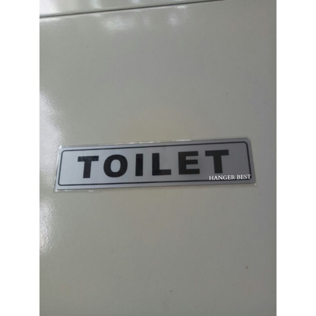 

sign label / sign board Toilet ukuran 19.5 cm x 4.5cm