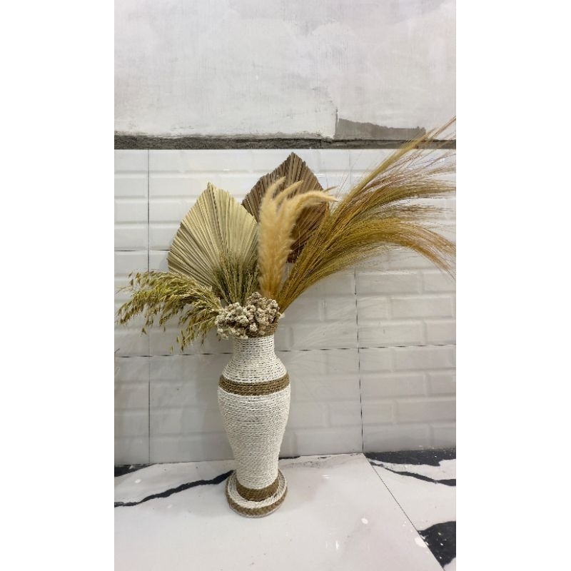 Paket Lengkap Bunga Kering Dekorasi Rustic | Daun Kering Dekorasi Ruangan