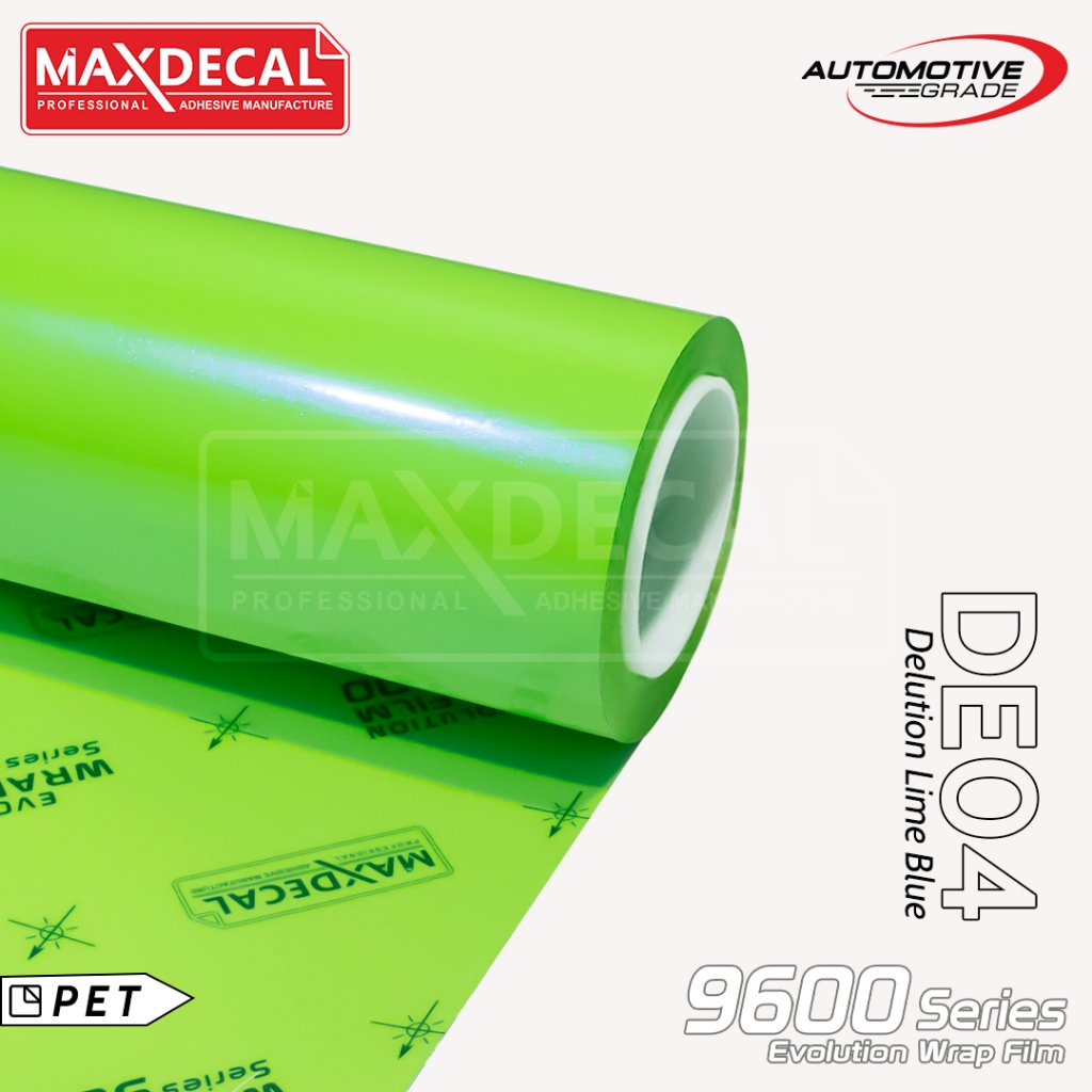 MAXDECAL 9600 DE04 BLUE DELUTION LIME Premium Car Wrap Lembayung