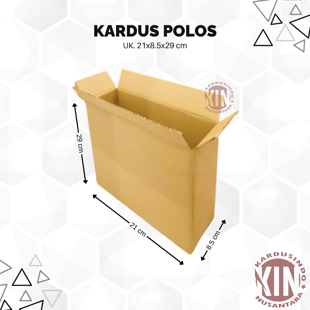 

Kardus box polos baru uk 21x8,5x29 cm