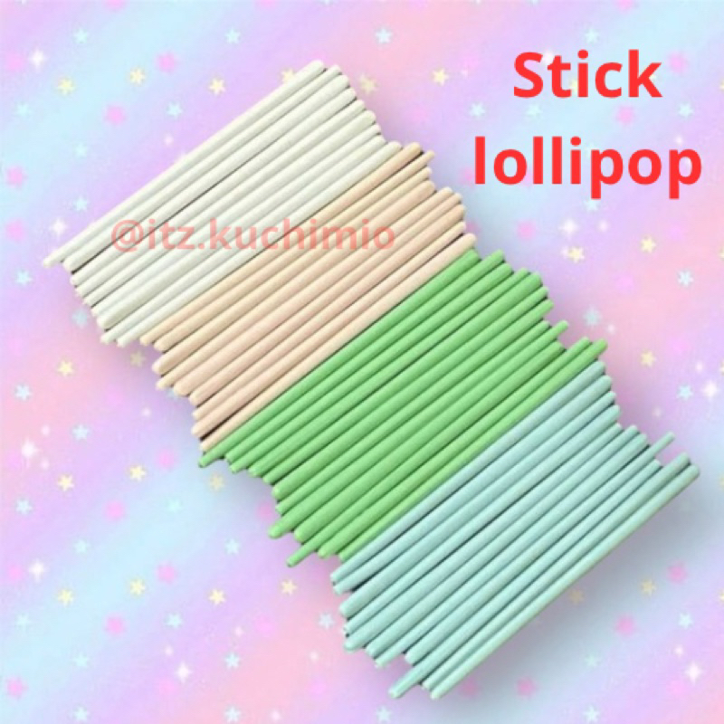 

Stick lollipop putih 1 set 30 pcs tangkai lollipop stick coklat