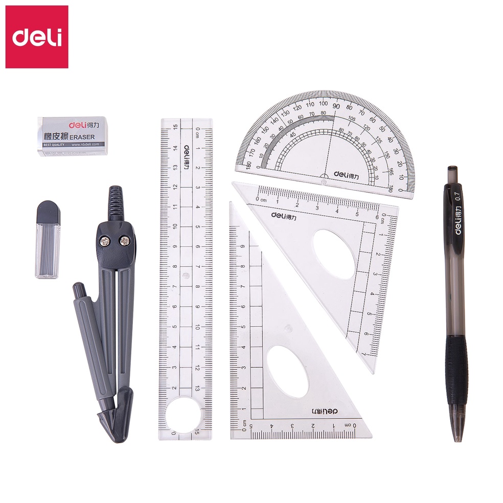 

KODE B3Q4 Deli Penggaris Ruller Set Sekolah Skala Akurat Praktis Dan Mudah Dibawa 9591