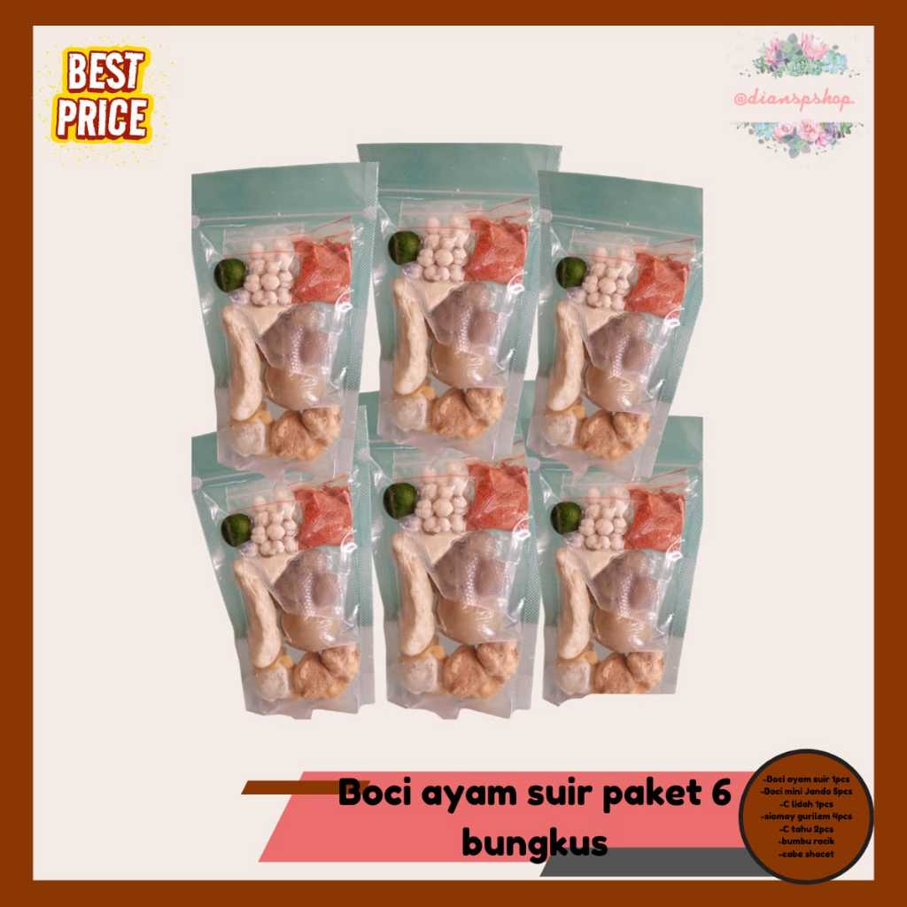 

Boci Ayam Suir MadamDi Paket 6 Bungkus