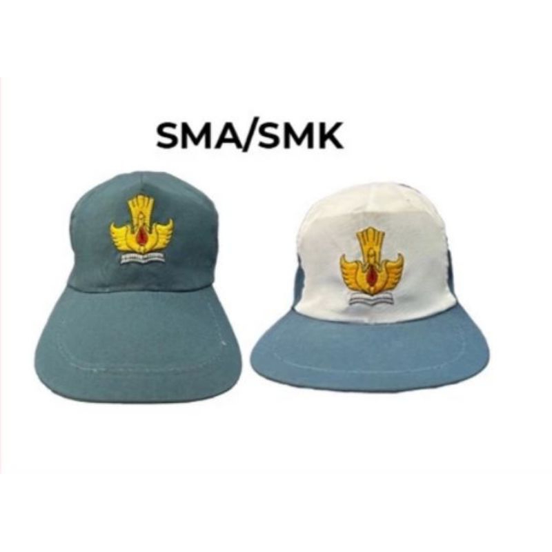 topi bordir sekolah SMK / SMA berkualitas