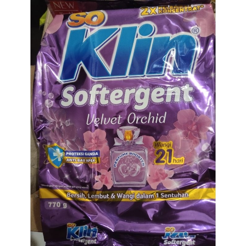 Soklin Softergent 770gr detergen bubuk (DENGAN PIRING) (VARIAN RANDOM)