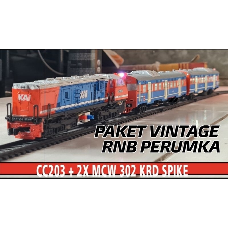 Paket Vintage miniatur kereta api railking skala HO 1/87