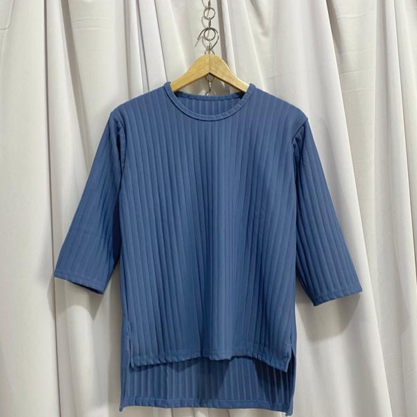 COD OVERSIZE MATT KNIT HORNET TEBAL PREMIUM ATASAN TUNIK LENGAN 7/8 BAJU KAOS WANITA KEKINIAN VIRAL