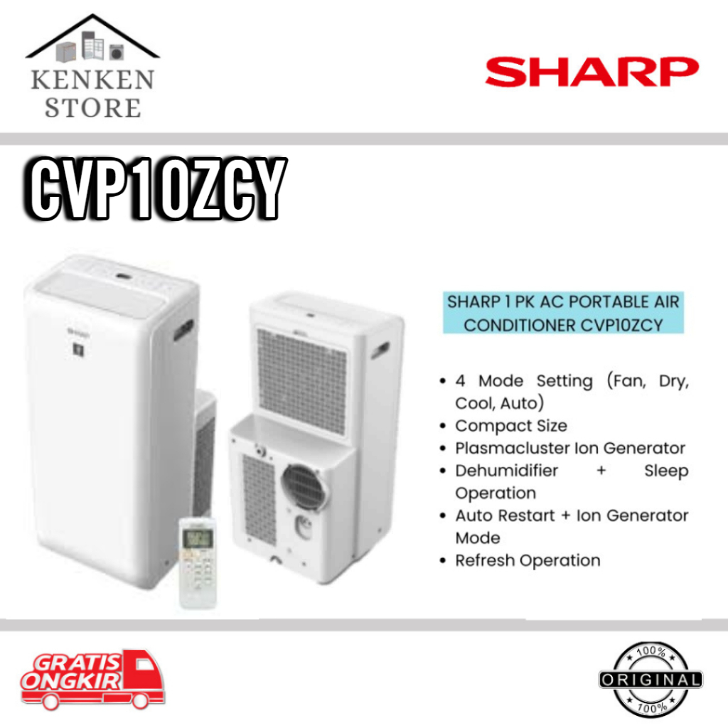 AC PORTABLE SHARP 1PK CVP10ZCY