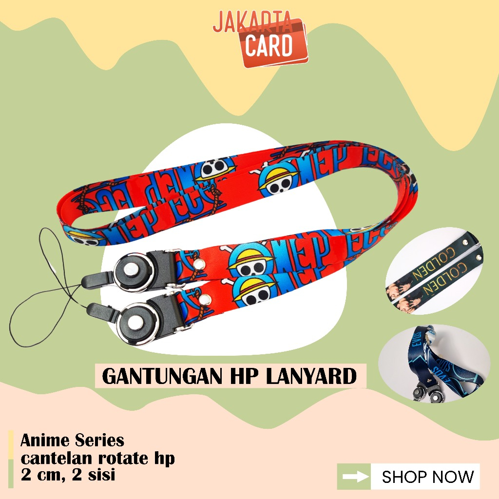 

Lanyard Anime Tali Gantungan Rotate HP 2 cm Sublim Printing [READY STOCK]