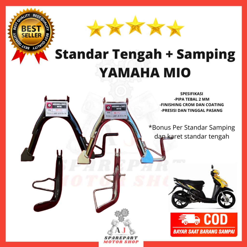 Standar Standart Jagang Jagrak 2 Dua Tengah Set Standar Samping Selah Selahan Engkol Engkolan Kick S