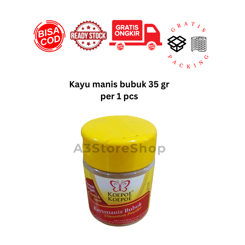 

Bumbu Dapur Kayu manis bubuk 35 gr Cinnamon koepoe koepoe COD