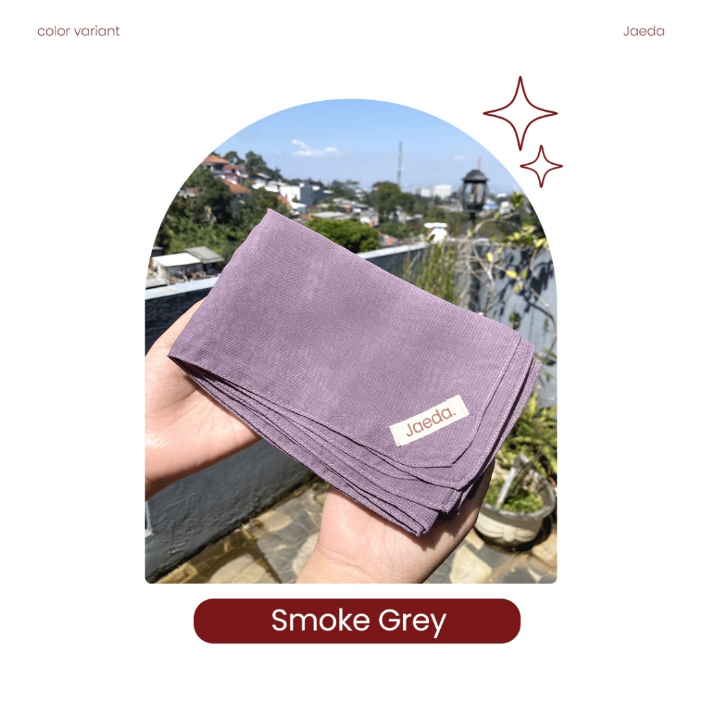 Jaeda - PREMIUM SQUARE HIJAB DOUBLE CHIFFON - SMOKE GREY
