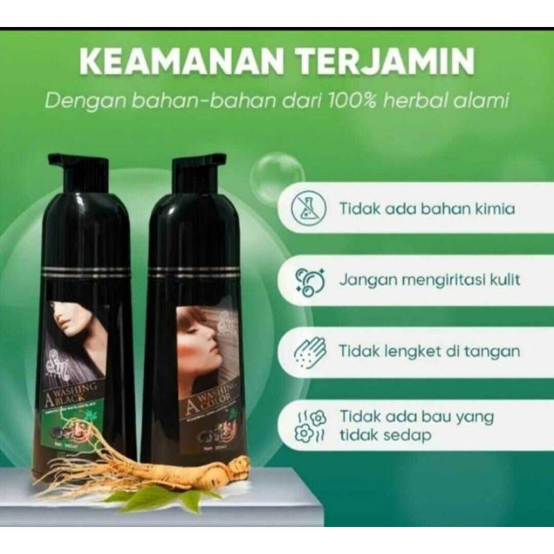 Hair color shampoo,sin hair penghitam rambut uban sin hair shampoo Jepang