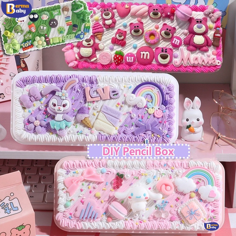 

ART D63E Berma Baby DIY Deco Cream Kit Pencil Box Deco Cream Clay Pencil Box Paket Material Handmade Pensilcase