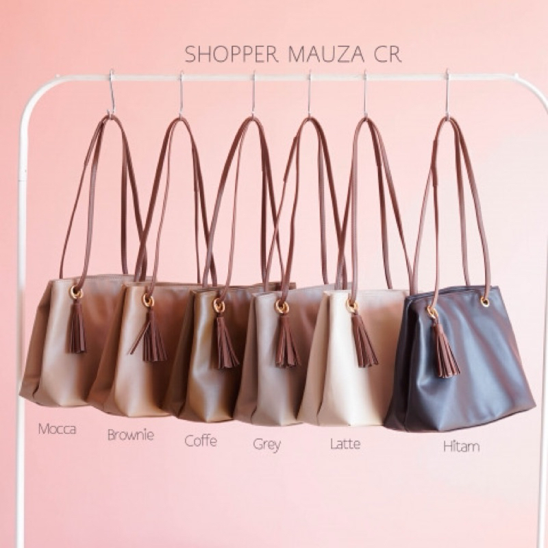 TAS CEWEK/WANITA MOUZA CR TAS SELEMPANG TOTE BAG SHOPPER BAG SHOULDER BAG KULIT MURAH PREMIUM ASLI/O