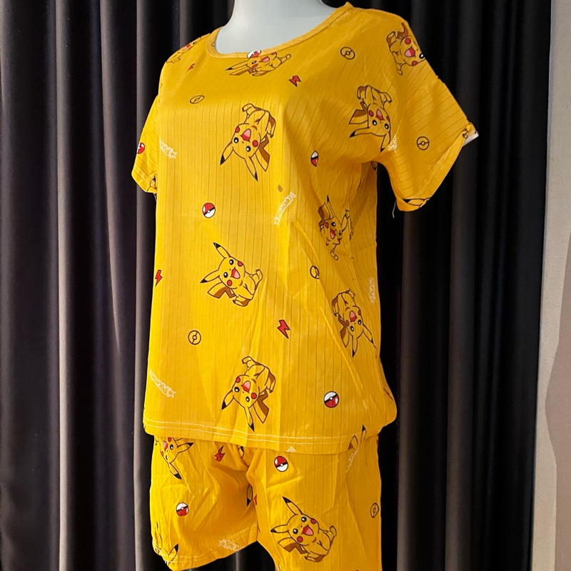 SETELAN BAJU TIDUR PIYAMA POKEMON CEWEK