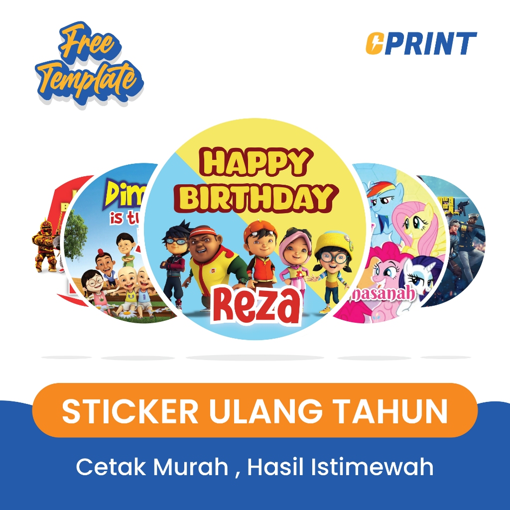 

Stiker Ulang Tahun Anak – Tema Perempuan Lucu | Vinyl Anti Air + Free Template