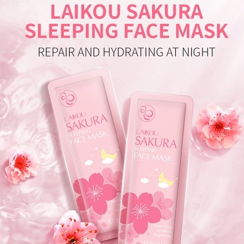 [Alivee]LAIKOU Sleeping Mask Wajah Tidur Perbaikan Pelembab Tanpa Pembersih Masker Yang Mencerahkan