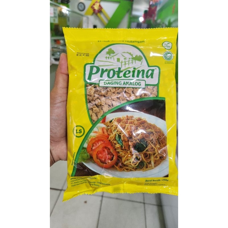 

DAGING VEGETARIAN / PROTEINA LS 250GRAM / DAGING NABATI ( BELI 10 GRATIS 1)