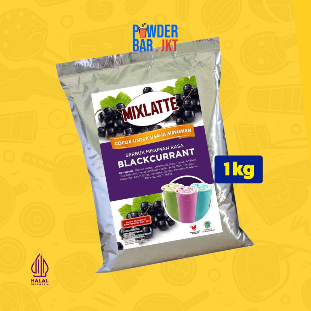 

Powder Drink Mixlatte Bubuk Minuman Rasa Blackcurrant 1kg