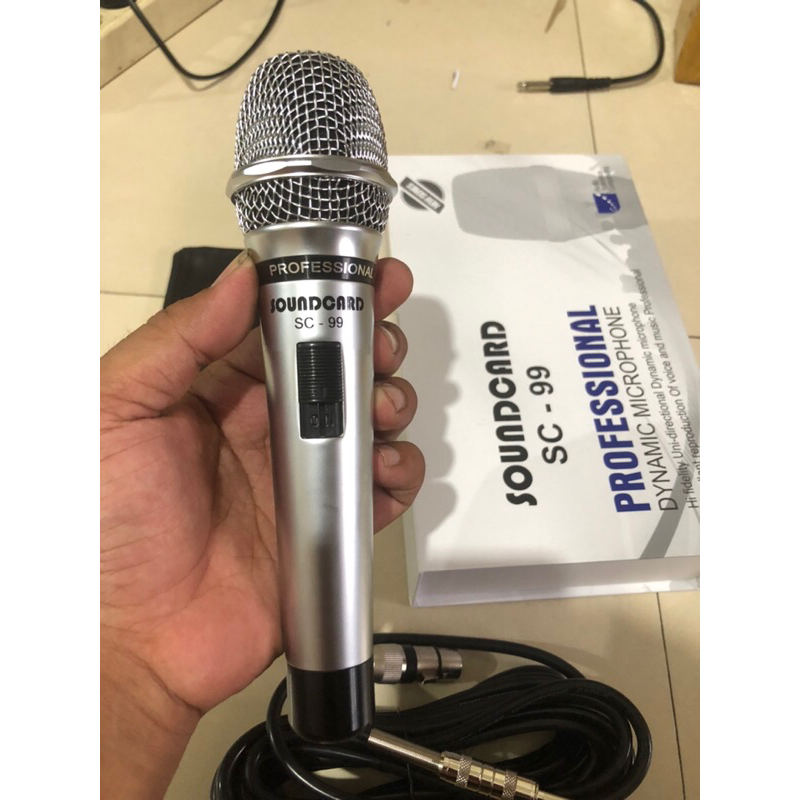 original produk mic kabel soundcard sc99 cocok buat karoke pidato original produk