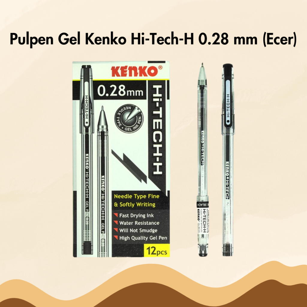 

Pulpen Gel Kenko HI-Tech-H 0.28 mm Per Pcs Satuan Bolpen Bolpoin Ballpoint Pena Pen