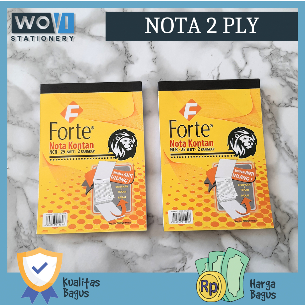 

[PCS] Nota Kontan Kecil 2ply Forte / Nota Kecil Forte 2ply