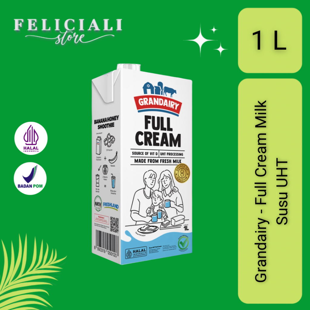 

Grandairy - Full Cream Milk - Susu UHT - 1 L