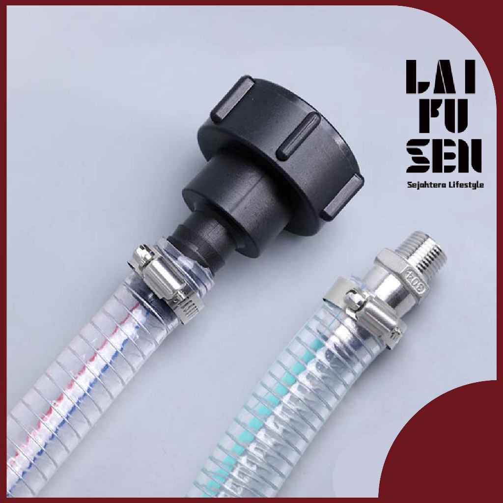 1000l Tutup Keran Sambungan Konektor Adaptor Tangki Ibc / lubang 1/2" 3/4" 1" Ibc Tank Adapter Kran