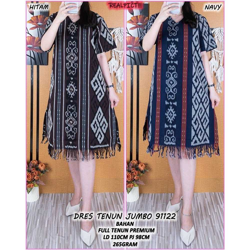 REALPIC.IMPORT PREMIUM 91122 5C DRESS TENUN B4T1K COTTON JUMBO BIGSIZE BKK RP DW