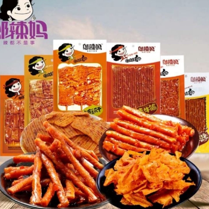 

STOK SIAP COD Kaina SDK HALAL Wulama pedas strip bean tendon bean gluten pedas produk kacang kedelai 1gram wulama latiao