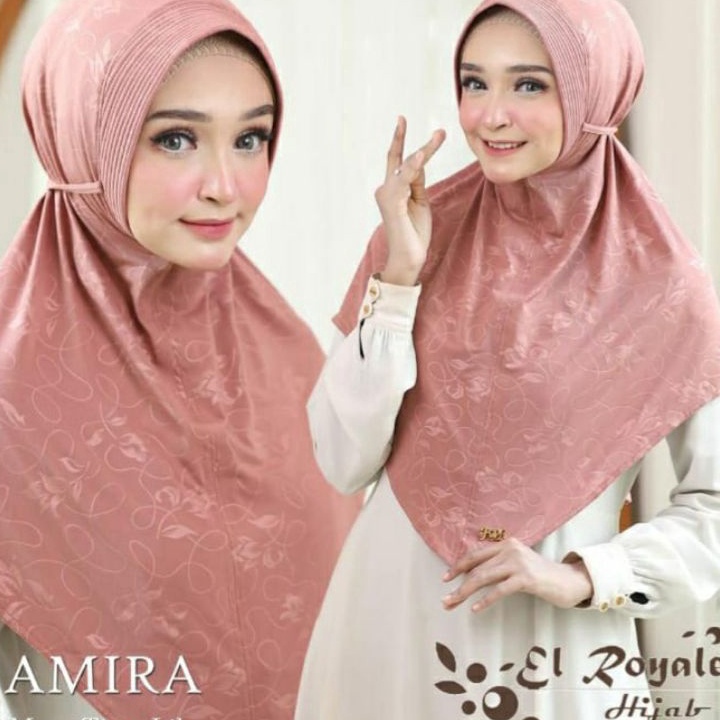 Terbaru Jilbab Instan Bergo ped AMIRA EL Royale