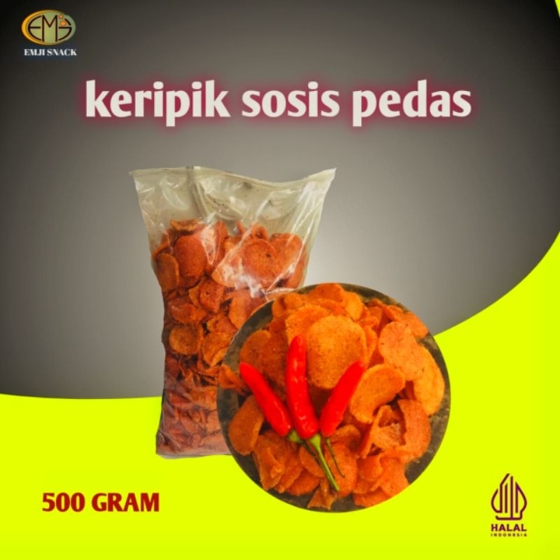 

KERIPIK SOSIS GORENG PEDAS 500 GRAM