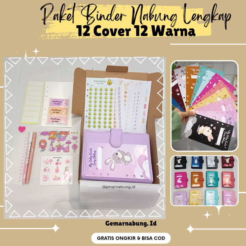 

KODE I2F2 Paket Binder keuangan Lengkap A6 Paket Binder keuangan menabung lengkap Binder sinking fund Binder A6
