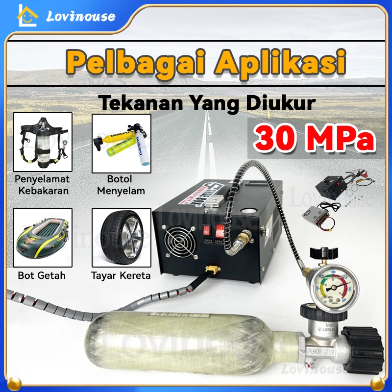 Kompresor Mini Portable 12v/220v 4500psi 30Mpa Kompresor Pcp Elektrik Berlaku Untuk Oxygen Tabung