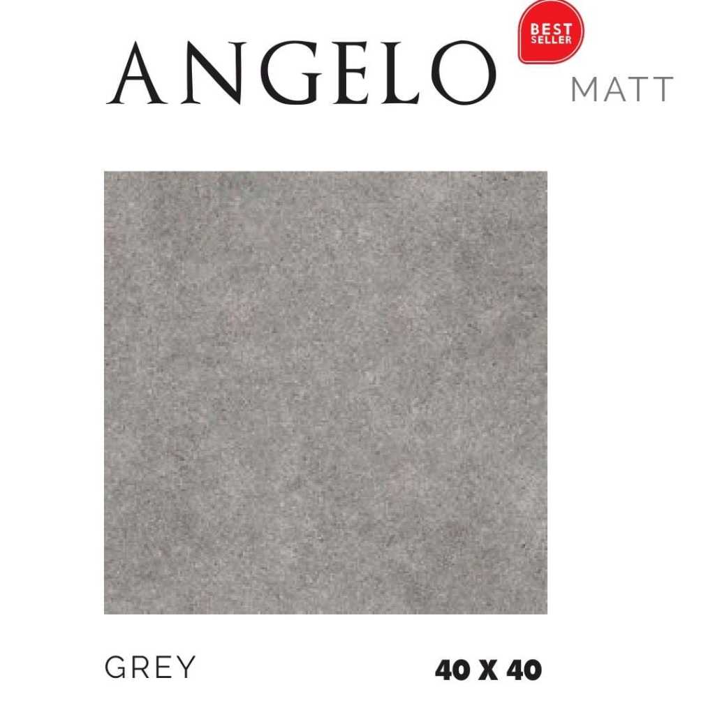 Keramik Platinum Angelo Grey 40x40 - kasar