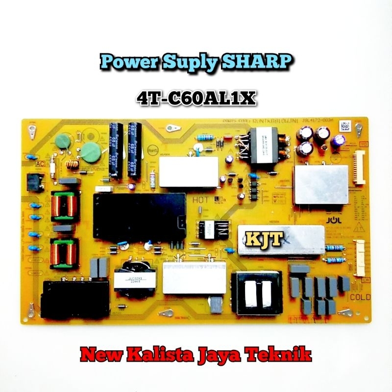 POWER SUPLY TV SHARP 4T C60AL1X ORIGINAL RUNTKB810WJN1 PSU SHARP 60AL1X REGULATOR 4TC60AL1X PSU C60A
