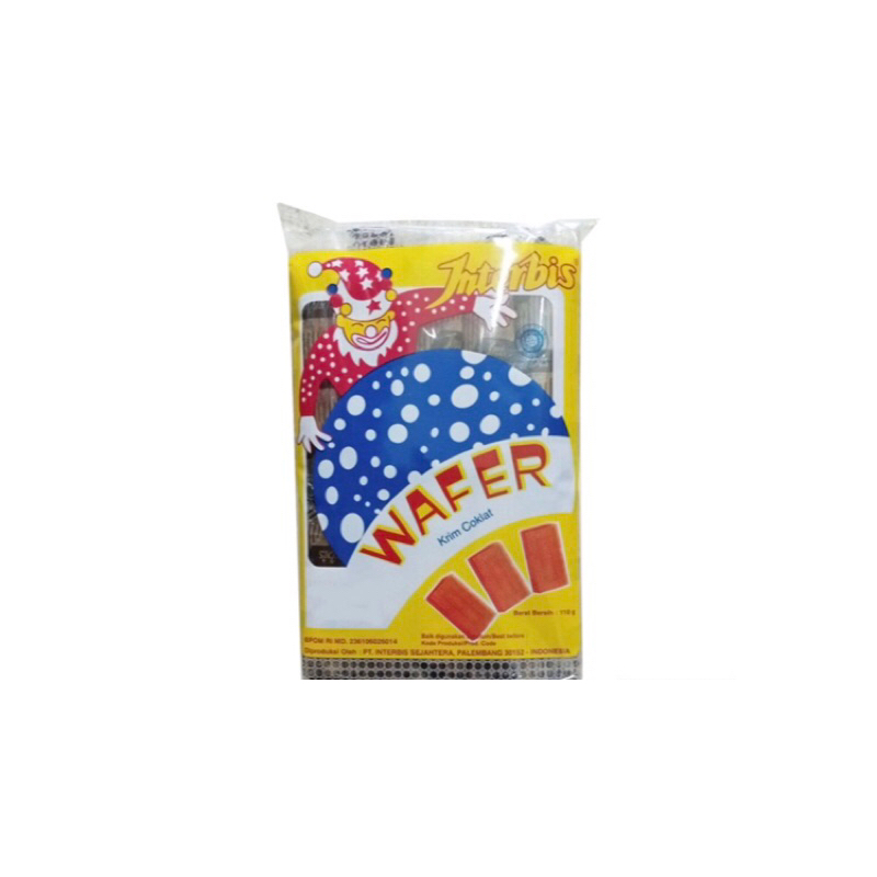 

Interbis wafer creme chocolate wafer es jadul 100g