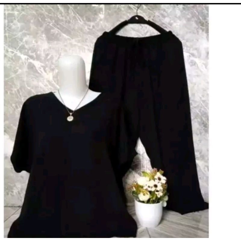 SETELAN ANDIN POLOS JUMBO 110, 120 130 CM KRINGKEL /SETELAN JUMBO BAJU WANITA TERBARU COD