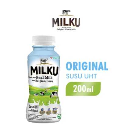 

BgKr MILKU Susu UHT Susu Siap Minum Coklat Strawberry Premium 12 Btl x 200 ML
