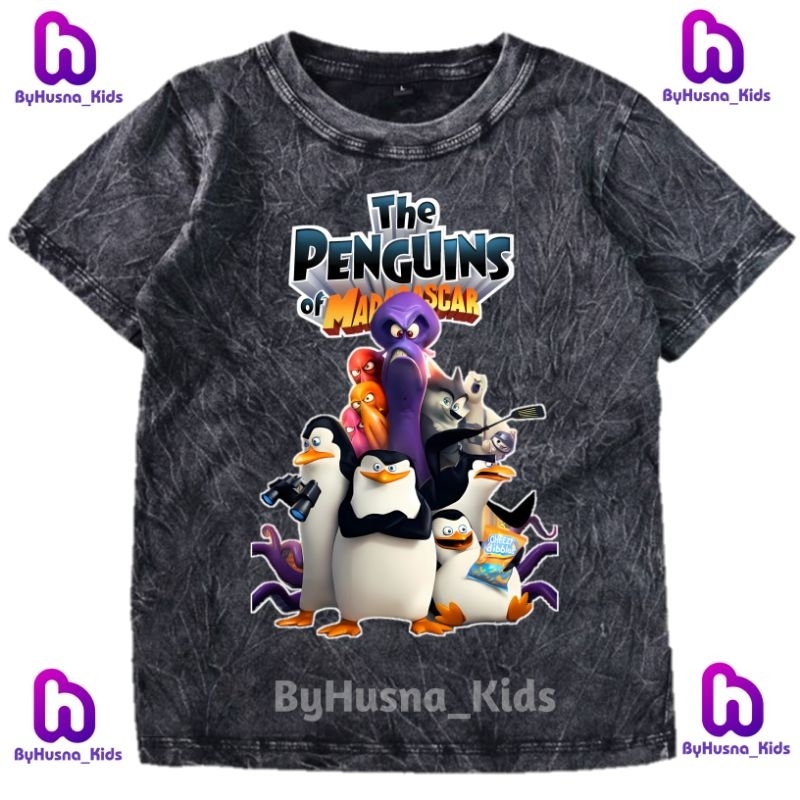 BAJU ANAK KAOS ANAK THE PENGUINS OF MADAGASCAR ATASAN ANAK BALITA BATITA PAKAIAN ANAK UNISED CEWE CO