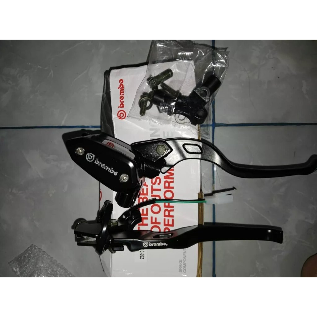 VISOR TIGER TIREV REVO KACA HITAM SET KUPINGAN BARONG dan master rem set brembo