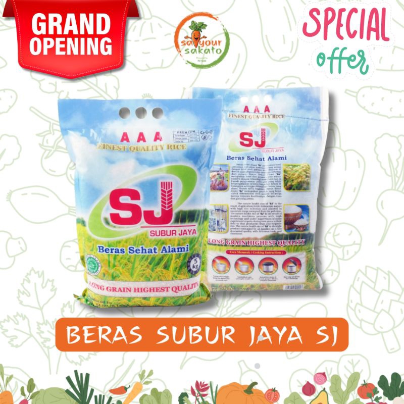 

Beras Putih Premium Subur Jaya SJ 10kg - Saiyour Sakato