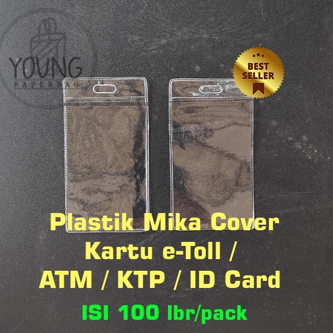 

ART H38B Plastik eToll Mika Cover Bening Kartu eToll ATM KTP ID CARD 6x11 1 PACK ISI 1