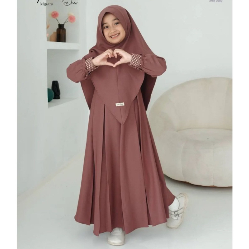 KIDS GAMIS ANAK USIA 5-12 TAHUN BAHAN CRINKLE AIRFLOW TERBARU TERLARIS 2024 Muslim Nyaman Gaun Dress