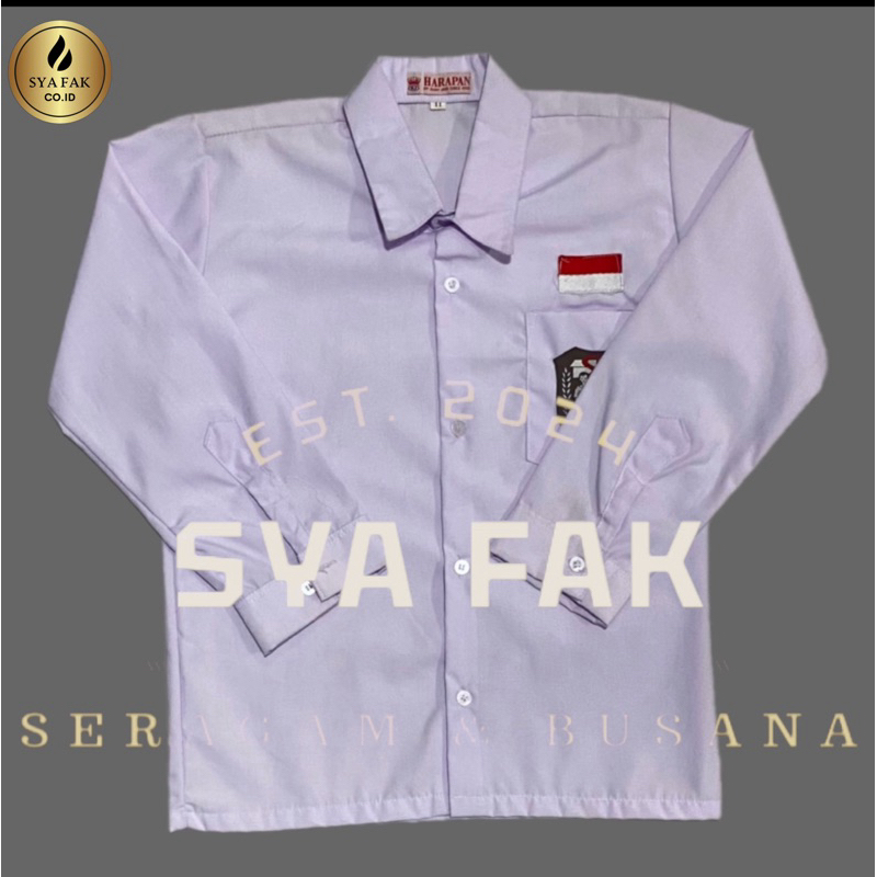 Seragam Sekolah  SD putih lengan panjang seragam atasan SD lengan panjang